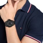 Tommy Hilfiger Quartz Analog Black Round Dial Black Stainless Steel Strap Watch For Men - Image 4