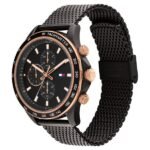 Tommy Hilfiger Quartz Multifunction Black Dial Stainless Steel Strap Watch for Men - Image 2