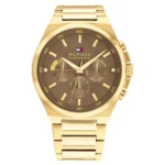 Tommy Hilfiger Quartz Multifunction Brown dial Stainless Steel Strap Watch for Men