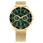 Tommy Hilfiger Quartz Multifunction Green Stainless Steel Strap for Men