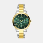 Trendline Women Quartz Green Dial Multi-Function Stainless Steel Watch TW000Q822