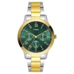 Trendline Women Quartz Green Dial Multi-Function Stainless Steel Watch TW000Q822