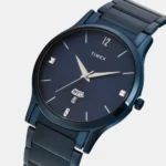 Fashion Men Quartz Blue Dial Analog Stainless Steel Watch TW000R460 - Image 3
