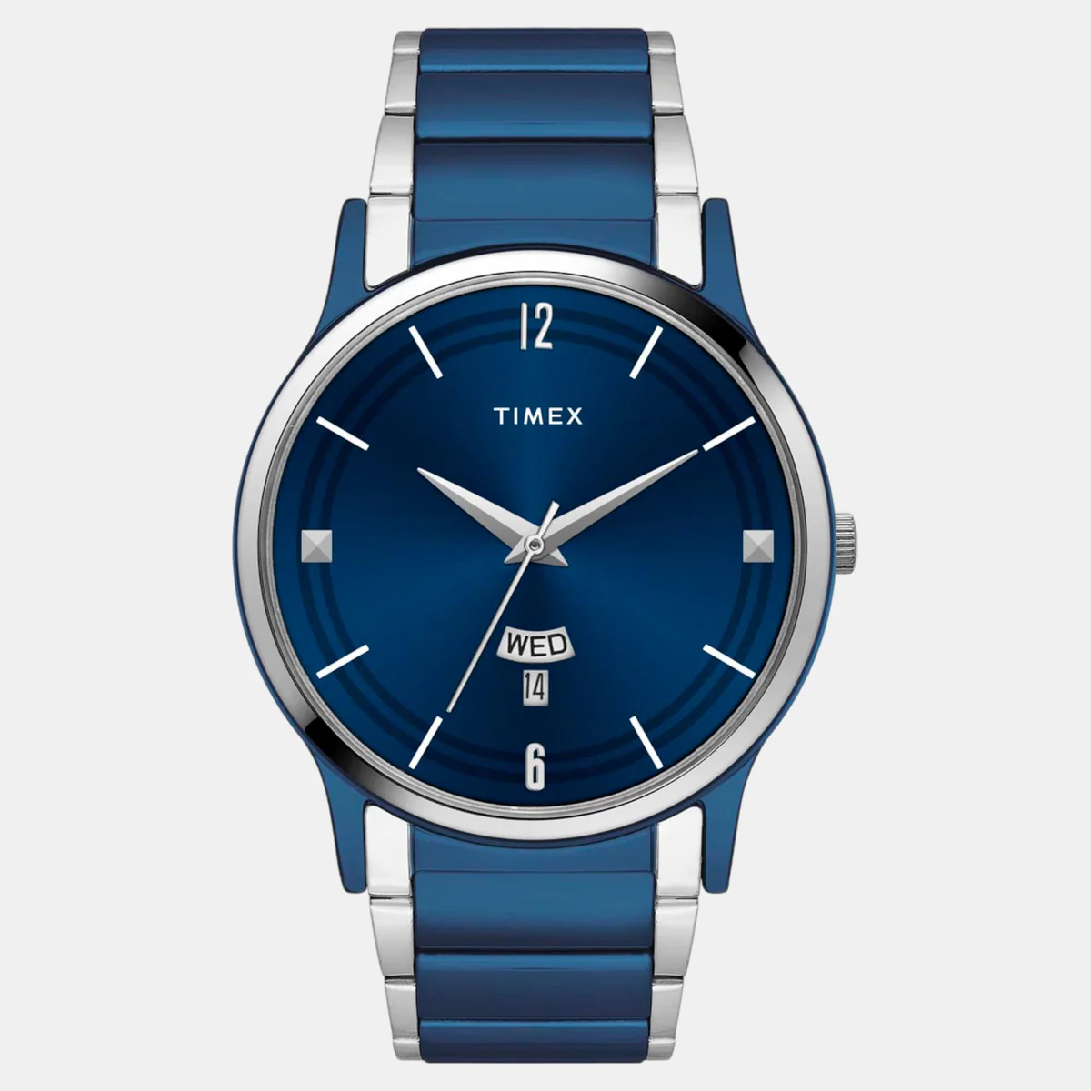 TW000R466_1 Fashion Men Quartz Blue Dial Analog Stainless Steel Watch TW000R466 - Image 1