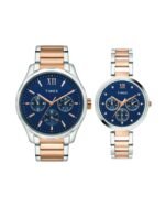 Timex Empera Pairs Blue Dial Round Case Multifunction Function Watch -TW00PR267