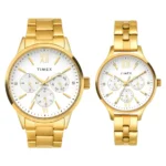 Fashion Couple Quartz Silver Dial Multi-Function Stainless Steel Watch TW00PR303 - Image 2