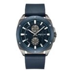 Kenneth Cole Quartz Multifunction Blue Dial Leather Strap Watch for Men