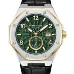 Kenneth Cole Automatic Black Leather Strap Watch For Men