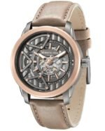 Kenneth Cole Automatic Grey Dial Brown Colour Leather Strap Watch For Men - Image 2