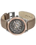 Kenneth Cole Automatic Grey Dial Brown Colour Leather Strap Watch For Men - Image 4
