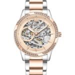 Kenneth Cole Automatic Rose Gold Dial Stainless Steel Strap Watch for Women