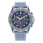 Tommy Hilfiger Blue Dial Blue Silicone Strap Watch for Women