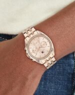 MELLIE 36 mm Quartz Analogue Watch For Women - Gold Dial with Gold Stainless Steel Strap - Image 4