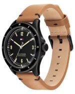Tommy Hilfiger Quartz Analog Black Dial Leather Strap Watch for Men - Image 2