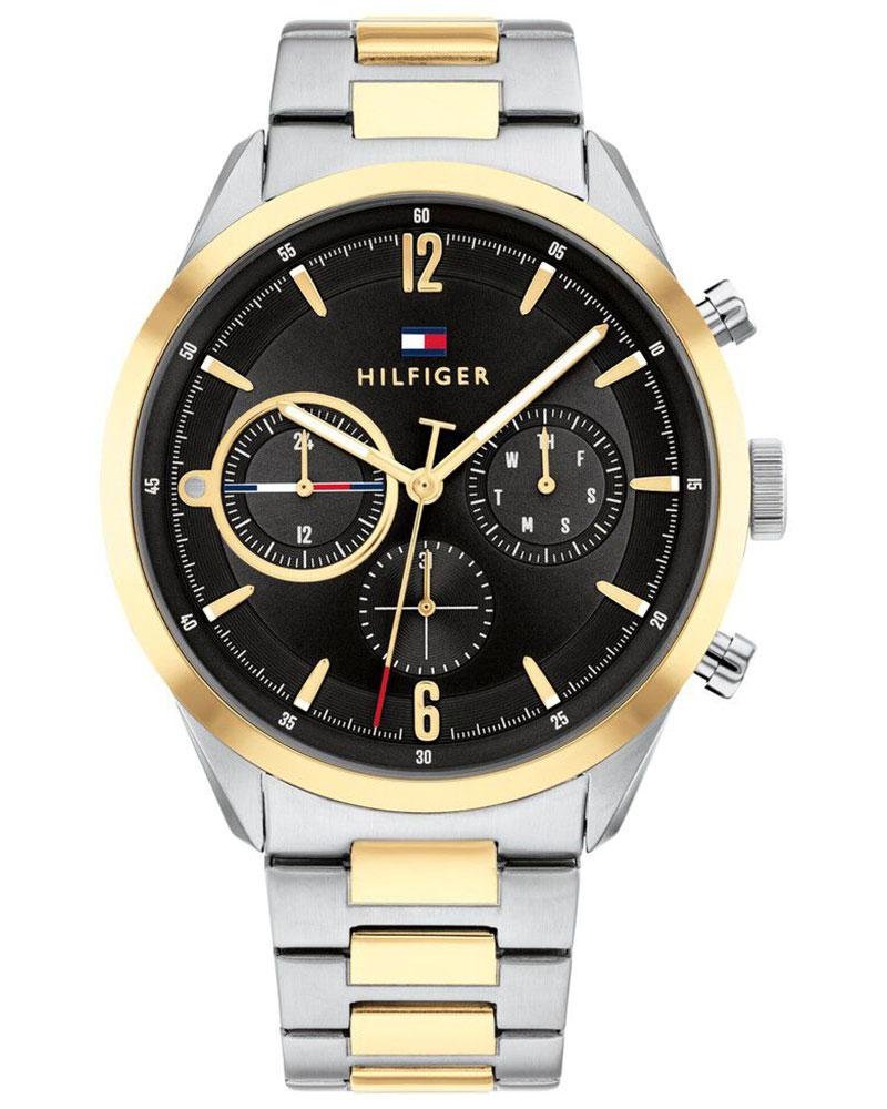 th1791944_1 Tommy Hilfiger Black Dial Stainless Steel Strap Watch for Men - Image 1