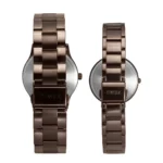 Fashion Couple Quartz Brown Dial Analog Stainless Steel Watch TW00PR295 - Image 3