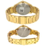 Fashion Couple Quartz Brown Dial Chronograph Stainless Steel Watch TW00PR297 - Image 2