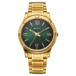 Titan Karishma Quartz Analog Green Dial Golden Stainless Steel Strap Watch For Men - Image 2