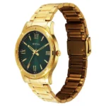 Titan Karishma Quartz Analog Green Dial Golden Stainless Steel Strap Watch For Men - Image 3