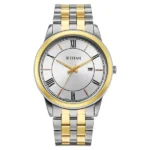 Titan Karishma Festive Analog with Silver Dial Dual Tone Stainless Steel Strap Watch for Men