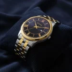 Titan Karishma Festive Analog with Royal Blue Dial Dual Tone Stainless Steel Strap Watch for Men