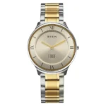 Titan Edge Gleam Quartz Analog Champagne Dial Two Toned Stainless Steel Strap Watch For Men
