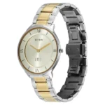 Titan Edge Gleam Quartz Analog Champagne Dial Two Toned Stainless Steel Strap Watch For Men - Image 2