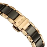 Titan Edge Melange Quartz Analog Brown Dial Rose Gold Steel & Ceramic Strap Watch For Women - Image 4
