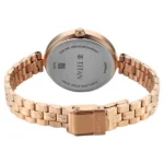 Titan Titan Karishma Quartz Analog Pink Dial Rose Gold Stainless Steel Strap Watch For Women - Image 4
