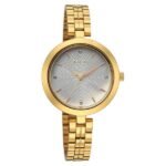 Titan Titan Karishma Quartz Analog Pink Dial Golden Stainless Steel Strap Watch For Women