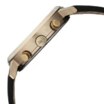 Fastrack Chrome K Quartz Multifunction Black Dial Black Leather Strap Watch For Guys - Image 4