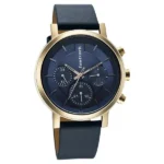 Fastrack Chrome K Quartz Multifunction Blue Dial Blue Leather Strap Watch For Guys - Image 2