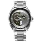 Fastrack Tick Tock Quartz Multifunction Silver Dial Stainless Steel Strap Watch For Guys