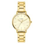 TIMEX Champagne Round Dial Analog Women's Watch - TWEL15829