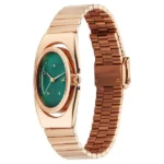 Fastrack UFO Quartz Analog Green Mother Of Pearl Dial Rose Gold Colour Stainless Steel Strap Watch For Girls - Image 3