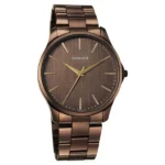 Sonata Traditional Essentials Quartz Analog Brown Dial Brown Metal Strap Watch For Men