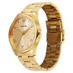 Sonata Traditional Essentials Quartz Analog Champagne Dial Golden Metal Strap Watch For Men - Image 2