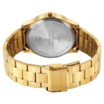 Sonata Traditional Essentials Quartz Analog Champagne Dial Golden Metal Strap Watch For Men - Image 4