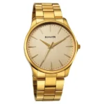 Sonata Traditional Essentials Quartz Analog Champagne Dial Golden Metal Strap Watch For Men - Image 2