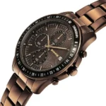 Sonata Chronos Quartz Analog with Date Brown Dial Brown Colour Stainless Steel Strap Watch For Men - Image 3