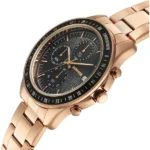 Sonata Chronos Quartz Analog with Date Black Dial Rose Gold Colour Stainless Steel Strap Watch For Men - Image 4