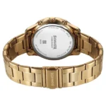 Sonata Chronos Quartz Analog with Date Green Dial Golden Colour Stainless Steel Strap Watch For Men - Image 4