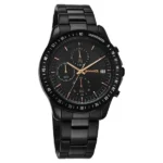 Sonata Chronos Quartz Analog with Date Black Dial Black Colour Stainless Steel Strap Watch For Men