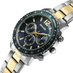 Sonata Chronos Quartz Analog with Date Blue Dial Two Toned Colour Stainless Steel Strap Watch For Men - Image 3