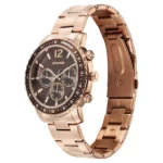 Sonata Chronos Quartz Analog with Date Brown Dial Rose Gold Colour Stainless Steel Strap Watch For Men - Image 2