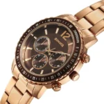 Sonata Chronos Quartz Analog with Date Brown Dial Rose Gold Colour Stainless Steel Strap Watch For Men - Image 3