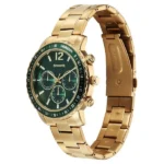 Sonata Chronos Quartz Analog with Date Green Dial Golden Colour Stainless Steel Strap Watch For Men - Image 2