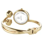 Sonata Aura Quartz Analog White Dial Golden Stainless Steel Strap Watch For Women - Image 3