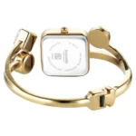 Sonata Aura Quartz Analog White Mother of Pearl Dial Golden Stainless Steel Strap Watch For Women - Image 3