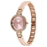 Sonata Aura Quartz Analog Pink Dial Rose Gold Stainless Steel Strap Watch For Women - Image 2